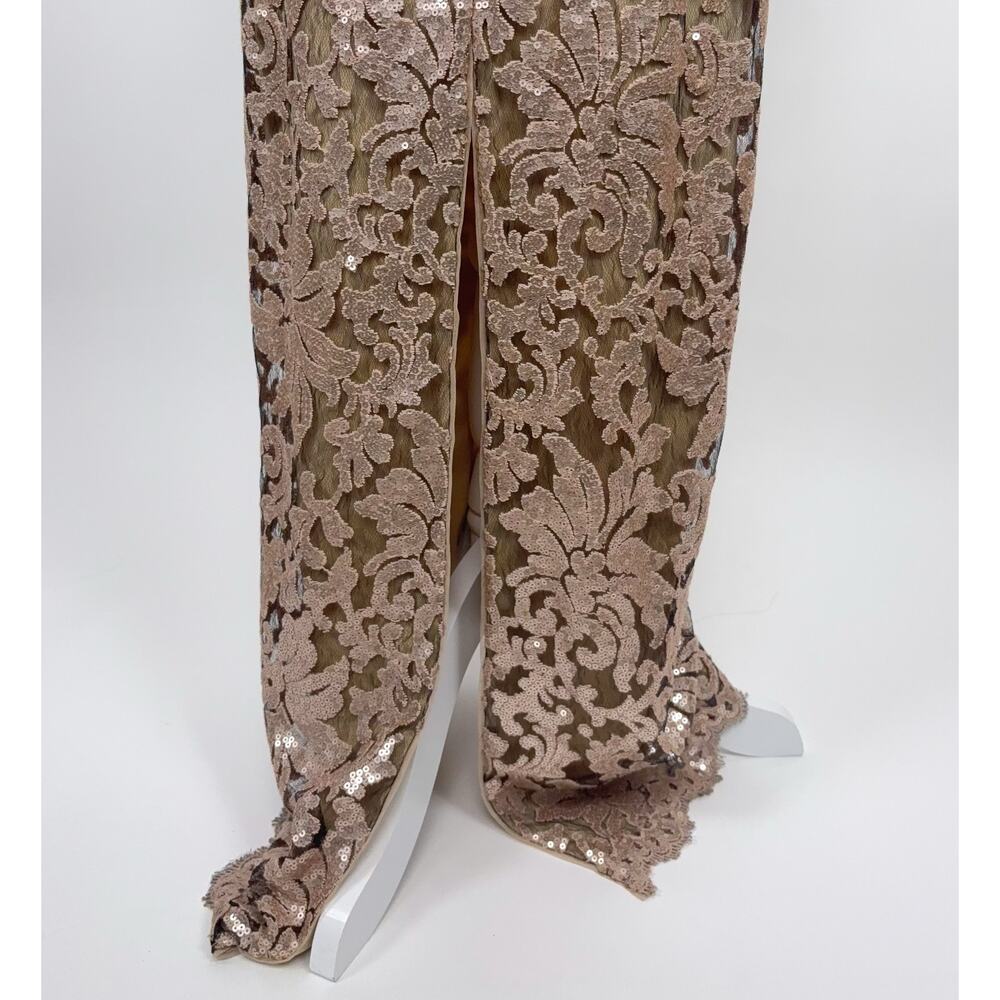 NWT Tadashi Shoji Paillette Embroidered Gown in Gisng Size 12 - Picture 8 of 16